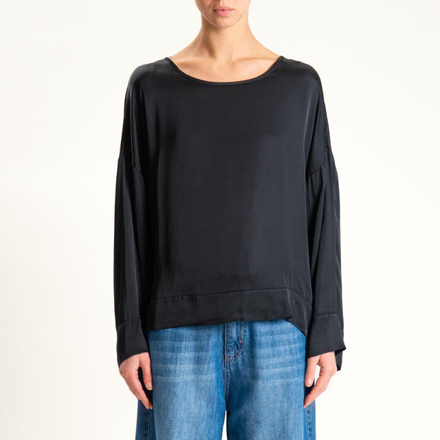 Tensione in-Blusa in satin - nero