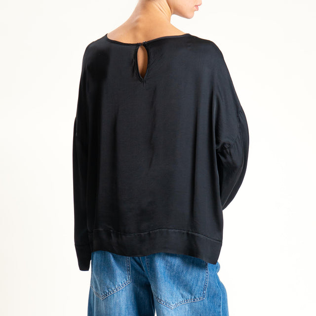 Tensione in-Blusa in satin - nero