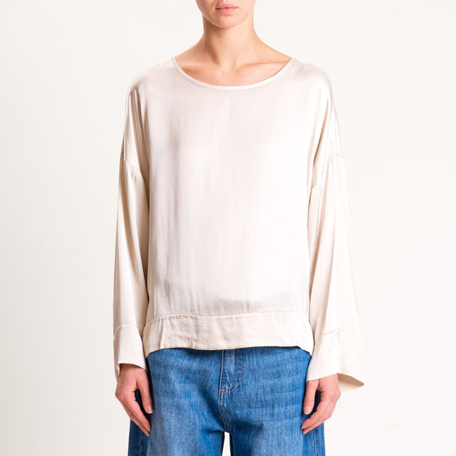 Tensione in-Blusa in satin - sand