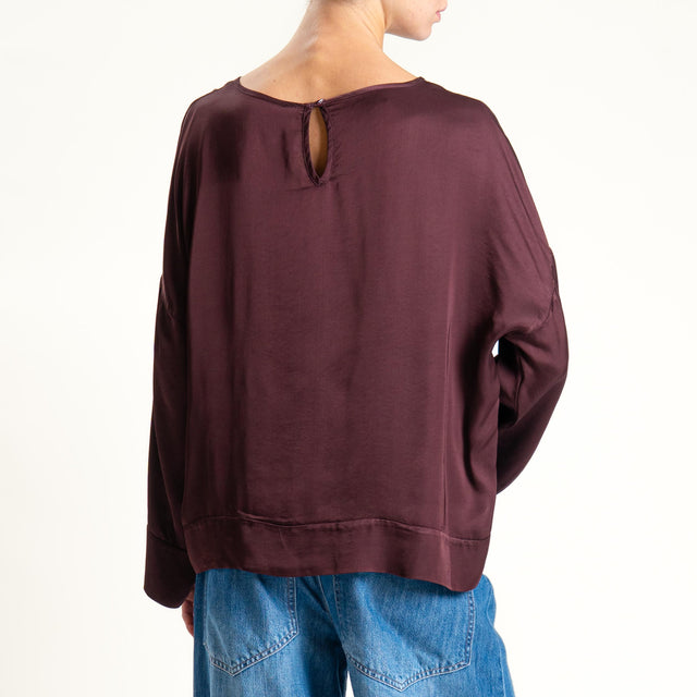 Tensione in-Blusa in satin - vino