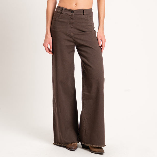 Tensione in-Pantalone palazzo sfrangiato - caffe'