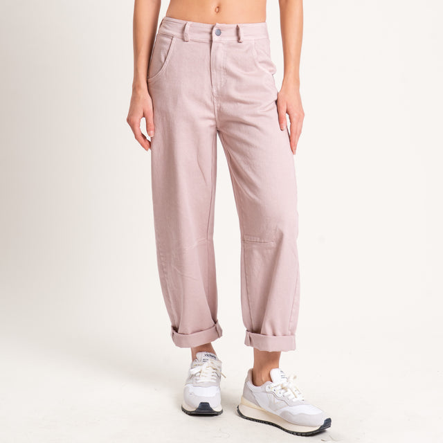 Tensione in-Pantalone elastico dietro - cipria