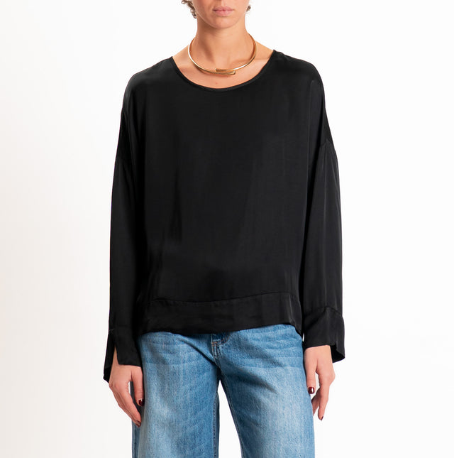 Tensione in-Blusa satin - nero