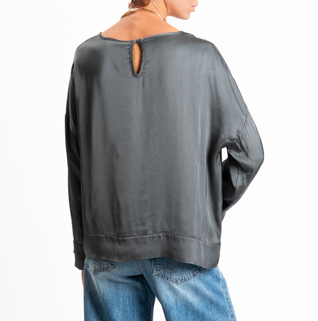 Tensione in-Blusa satin - piombo