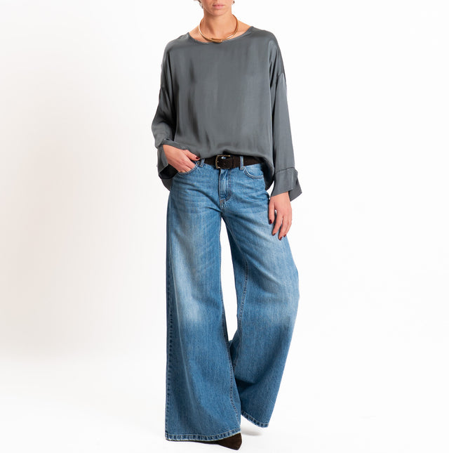 Tensione in-Blusa satin - piombo
