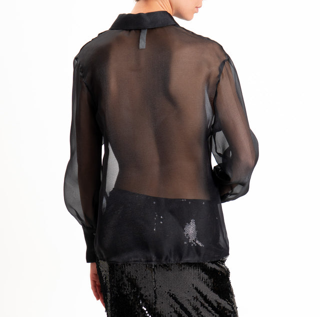 Tensione in-Camicia organza - nero