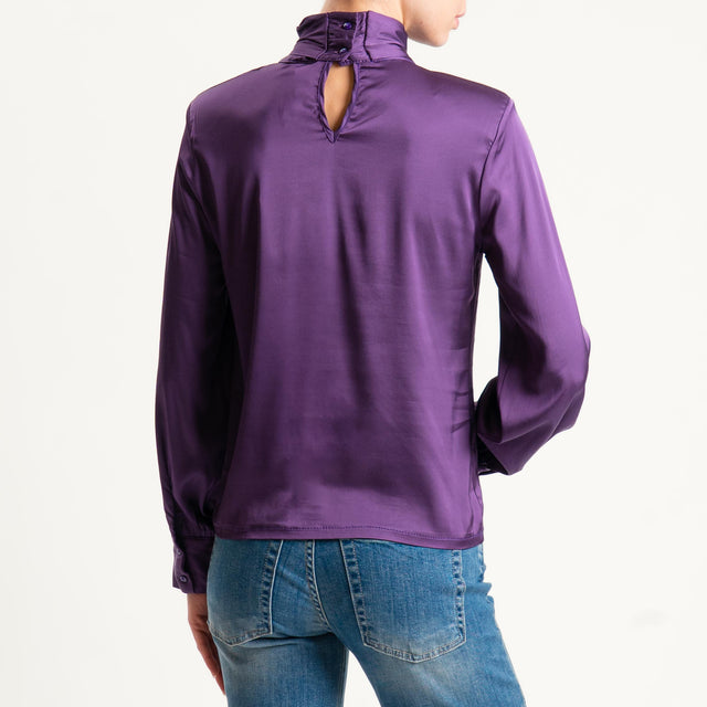 Tensione in-Blusa satin con spalline - uva
