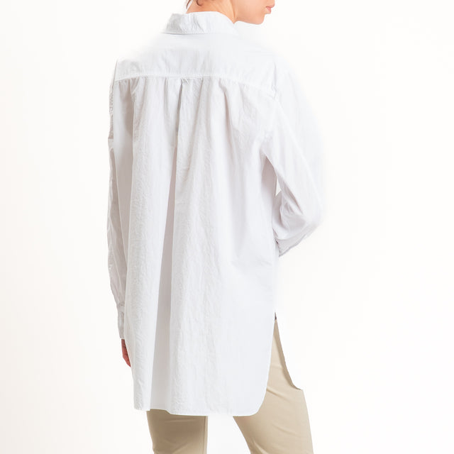 Tensione in-Camicia over stone washed - bianco