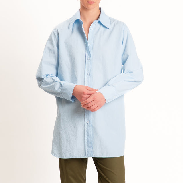 Tensione in-Camicia over stone washed - cielo