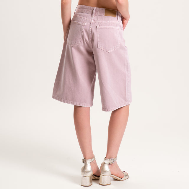 Tensione in-Bermuda jeans cinque tasche - rosa