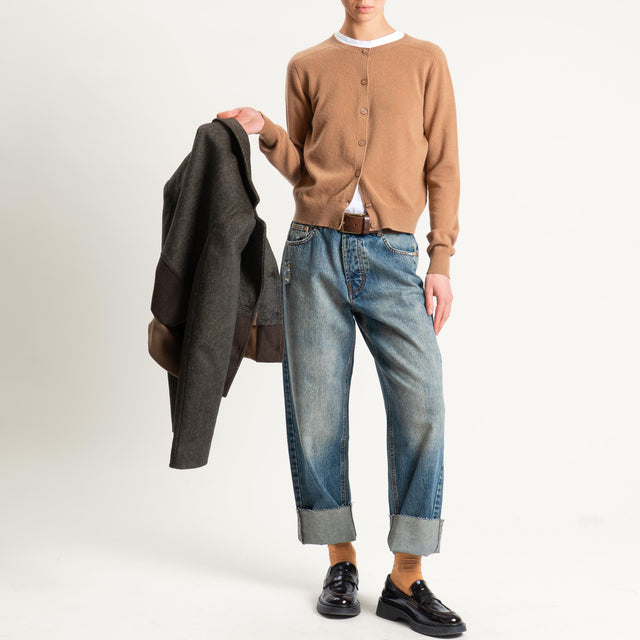 Tensione in-Jeans taglio vivo - denim lavaggio tè