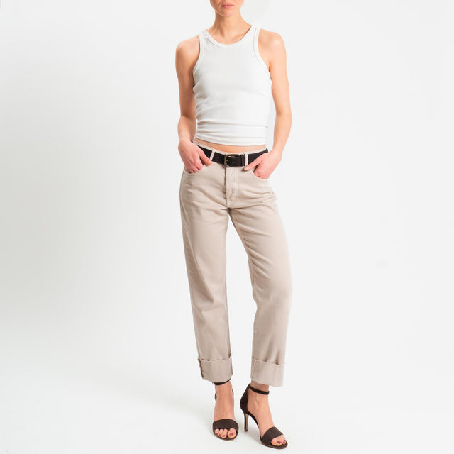Tensione in-Jeans 5 tasche in drill elasticizzato - beige