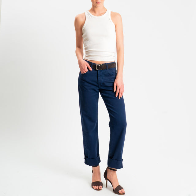 Tensione in-Jeans 5 tasche in drill elasticizzato - blu