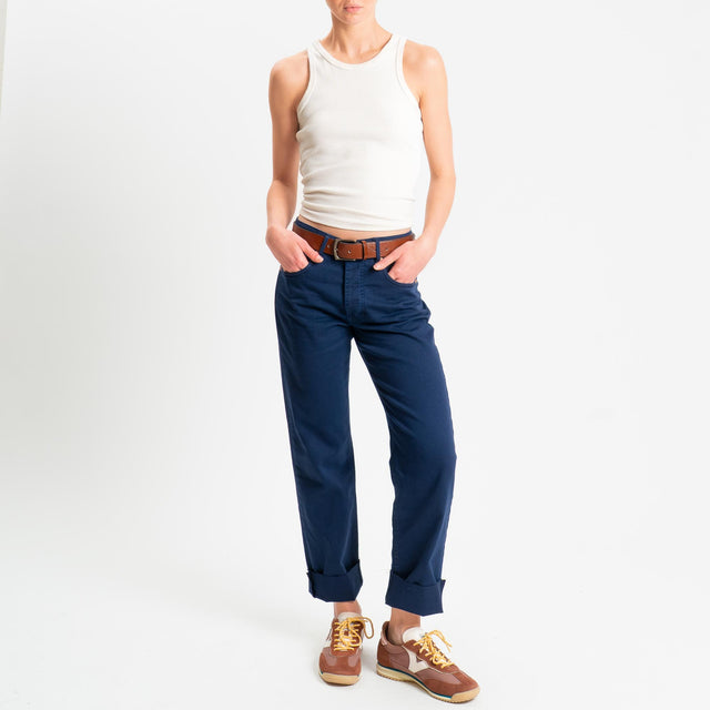 Tensione in-Jeans 5 tasche in drill elasticizzato - blu