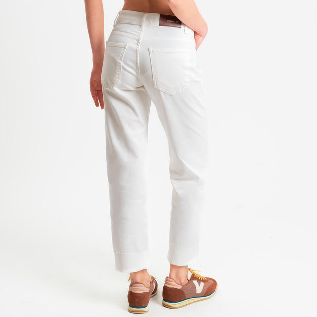 Tensione in-Jeans 5 tasche in drill elasticizzato - panna