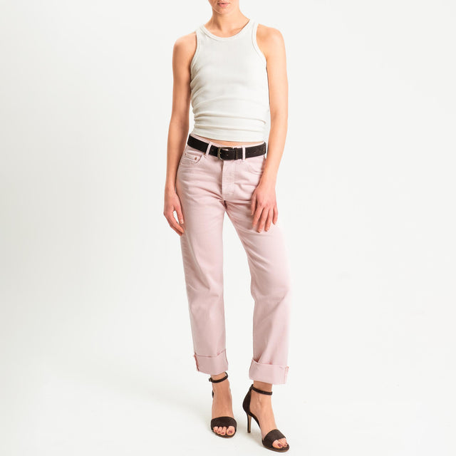 Tensione in-Jeans 5 tasche in drill elasticizzato - rosa