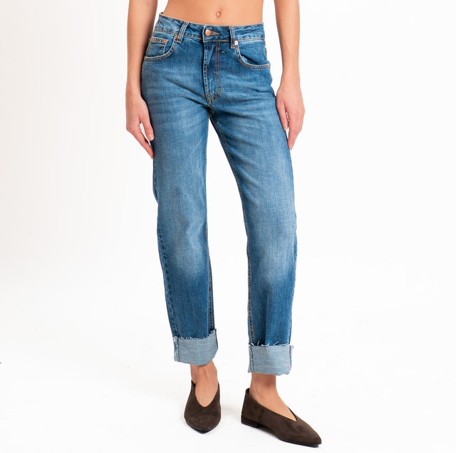 Tensione in-Jeans straight fit taglio vivo - denim