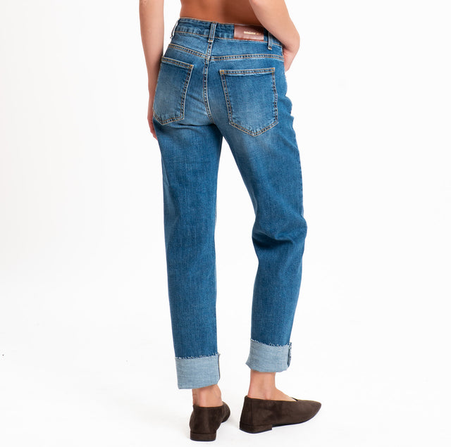 Tensione in-Jeans straight fit taglio vivo - denim
