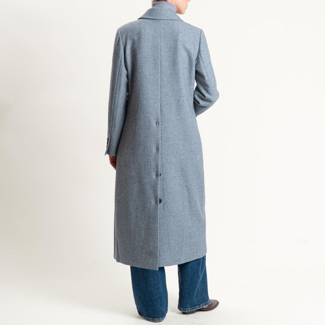 Tensione in-Cappotto misto lana doppiopetto - grigio