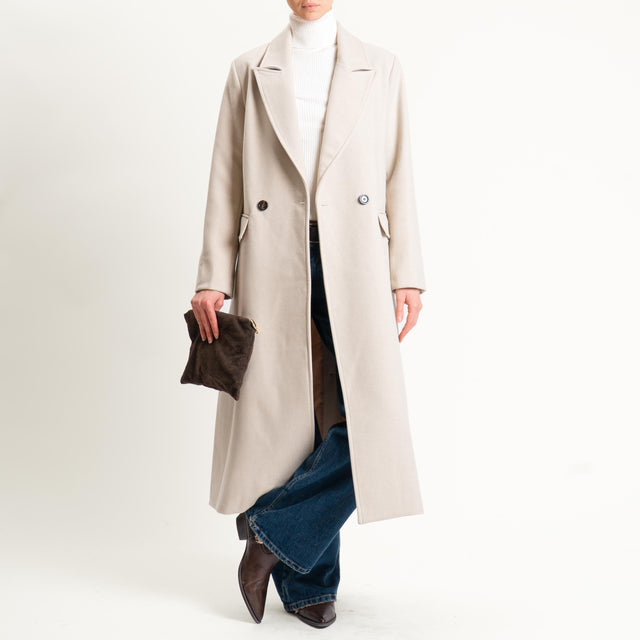 Tensione in-Cappotto misto lana doppiopetto - cacha