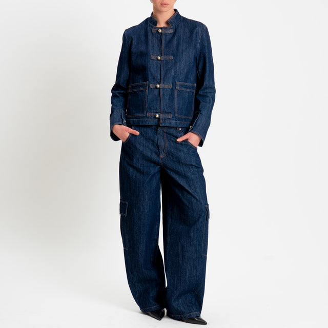 Tensione in-Giacca jeans con tasche - denim scuro