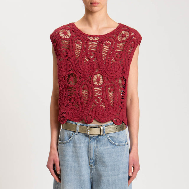 Tensione in-Top crochet - amarena