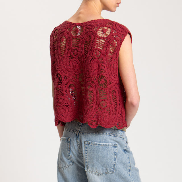 Tensione in-Top crochet - amarena