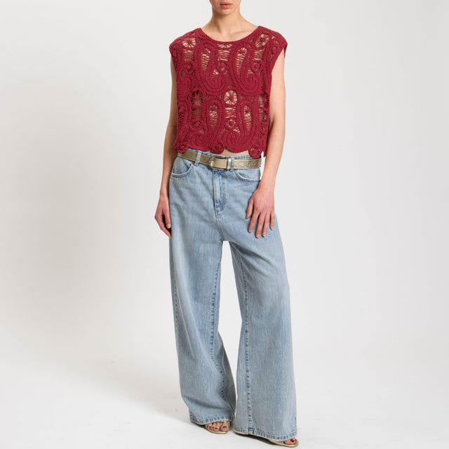 Tensione in-Top crochet - amarena