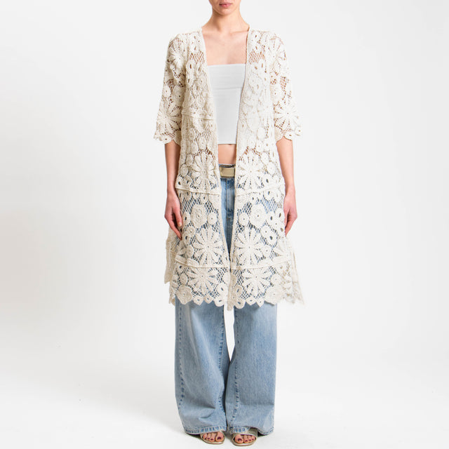 Tensione in-Kimono crochet - crema