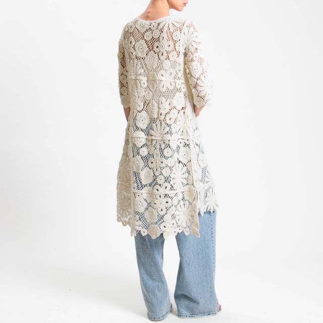 Tensione in-Kimono crochet - crema