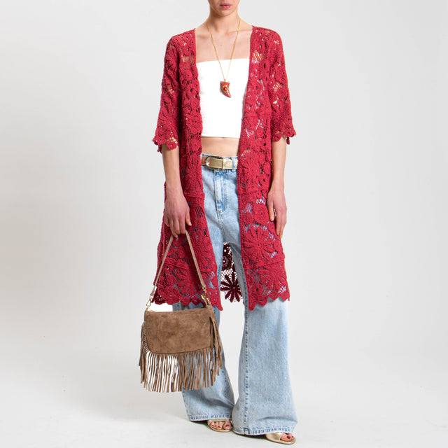 Tensione in-Kimono crochet - amarena