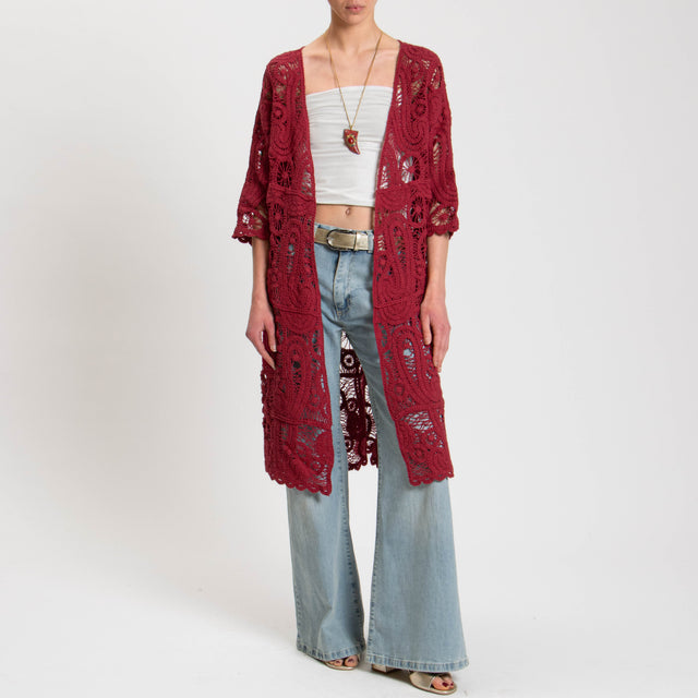 Tensione in-Kimono crochet - amarena