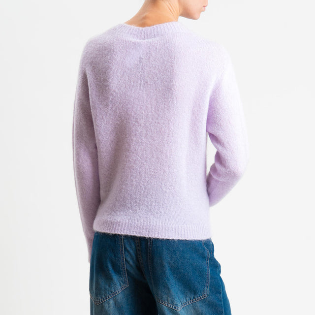 Tensione in-Maglia mohair girocollo - lavanda