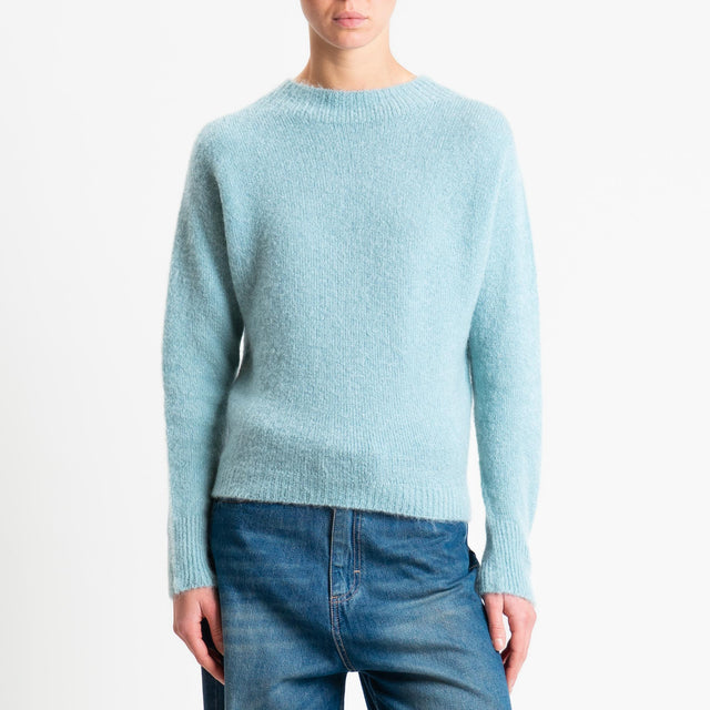 Tensione in-Maglia mohair girocollo - polvere