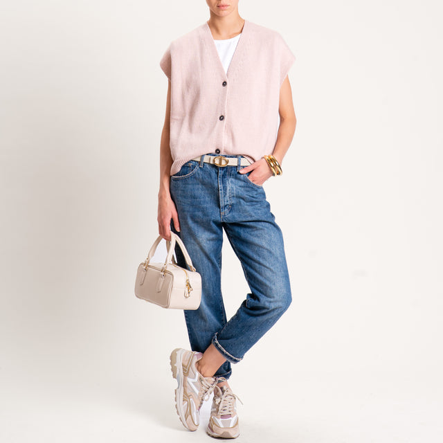 Tensione in-Gilet misto cashmere - rosa