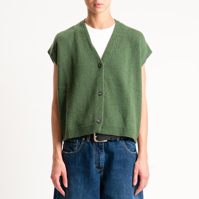 Tensione in-Gilet misto cashmere - militare
