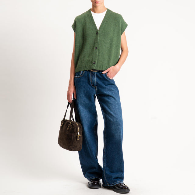 Tensione in-Gilet misto cashmere - militare