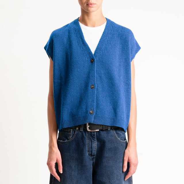 Tensione in-Gilet misto cashmere - bluette