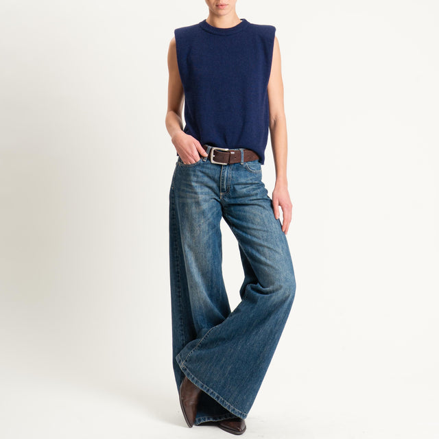 Tensione in-Maglia smanicata misto cashmere - blu