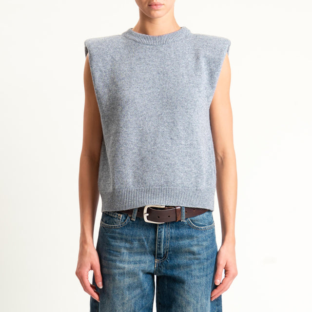 Tensione in-Maglia smanicata misto cashmere - grigio