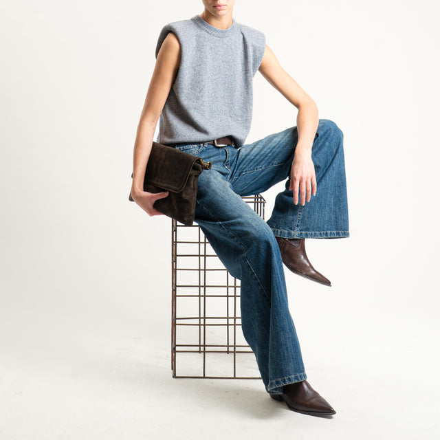 Tensione in-Maglia smanicata misto cashmere - grigio