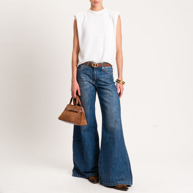 Tensione in-Maglia smanicata misto cashmere - panna