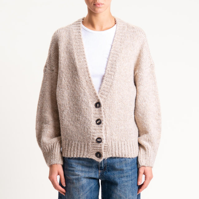 Tensione in- Cardigan misto lana - cacha