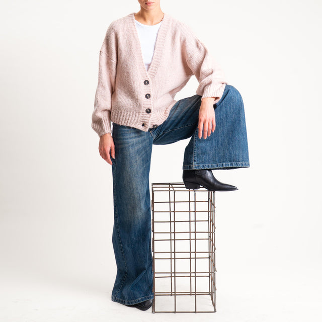 Tensione in- Cardigan misto lana - rosa