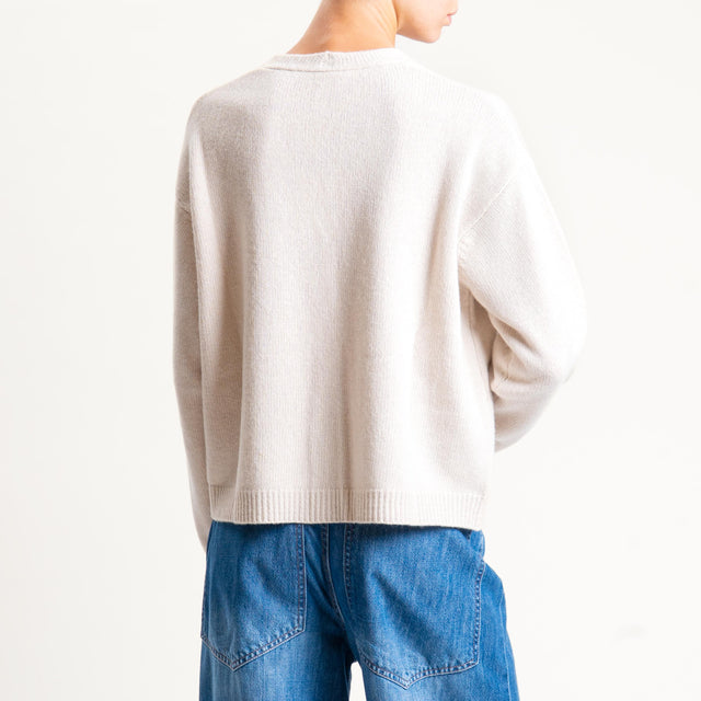 Tensione in-Cardigan misto cashmere - burro