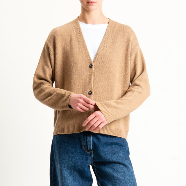 Tensione in-Cardigan misto cashmere - camel