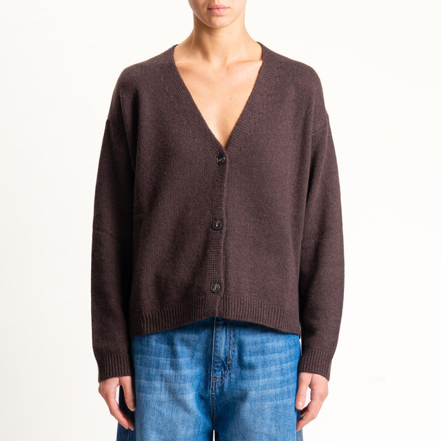 Tensione in-Cardigan misto cashmere - moro