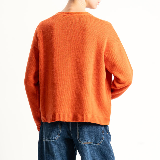 Tensione in-Cardigan misto cashmere - arancio