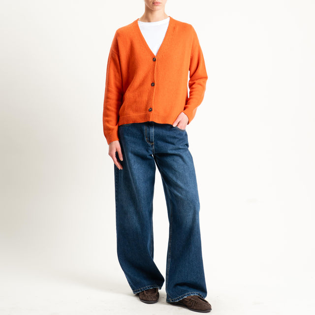 Tensione in-Cardigan misto cashmere - arancio
