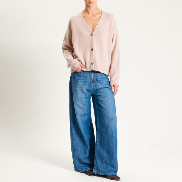 Tensione in-Cardigan misto cashmere - rosa